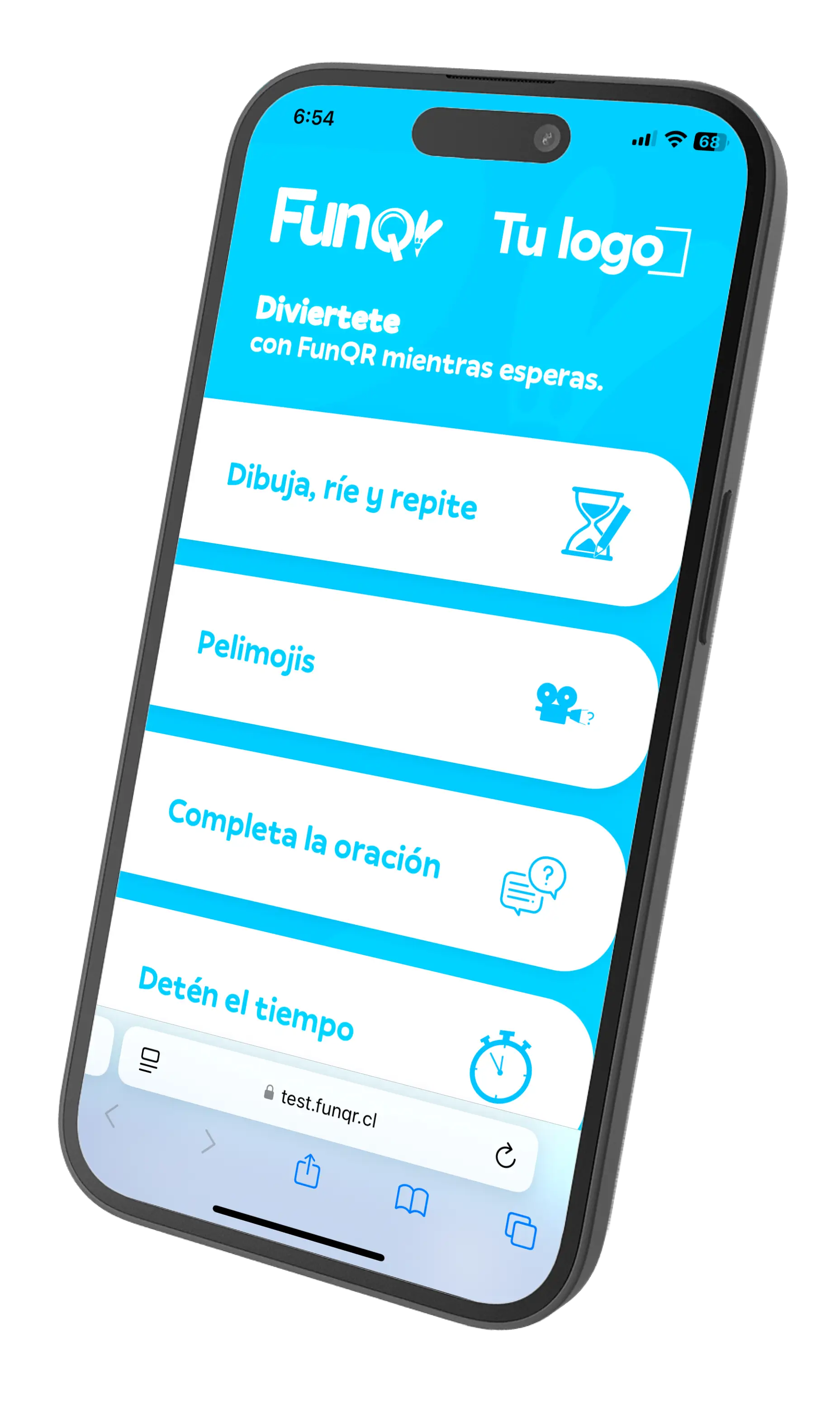 FunQR - Aplicación de juegos interactivos con códigos QR en un smartphone